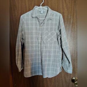 Old Navy Gray Plaid Flannel